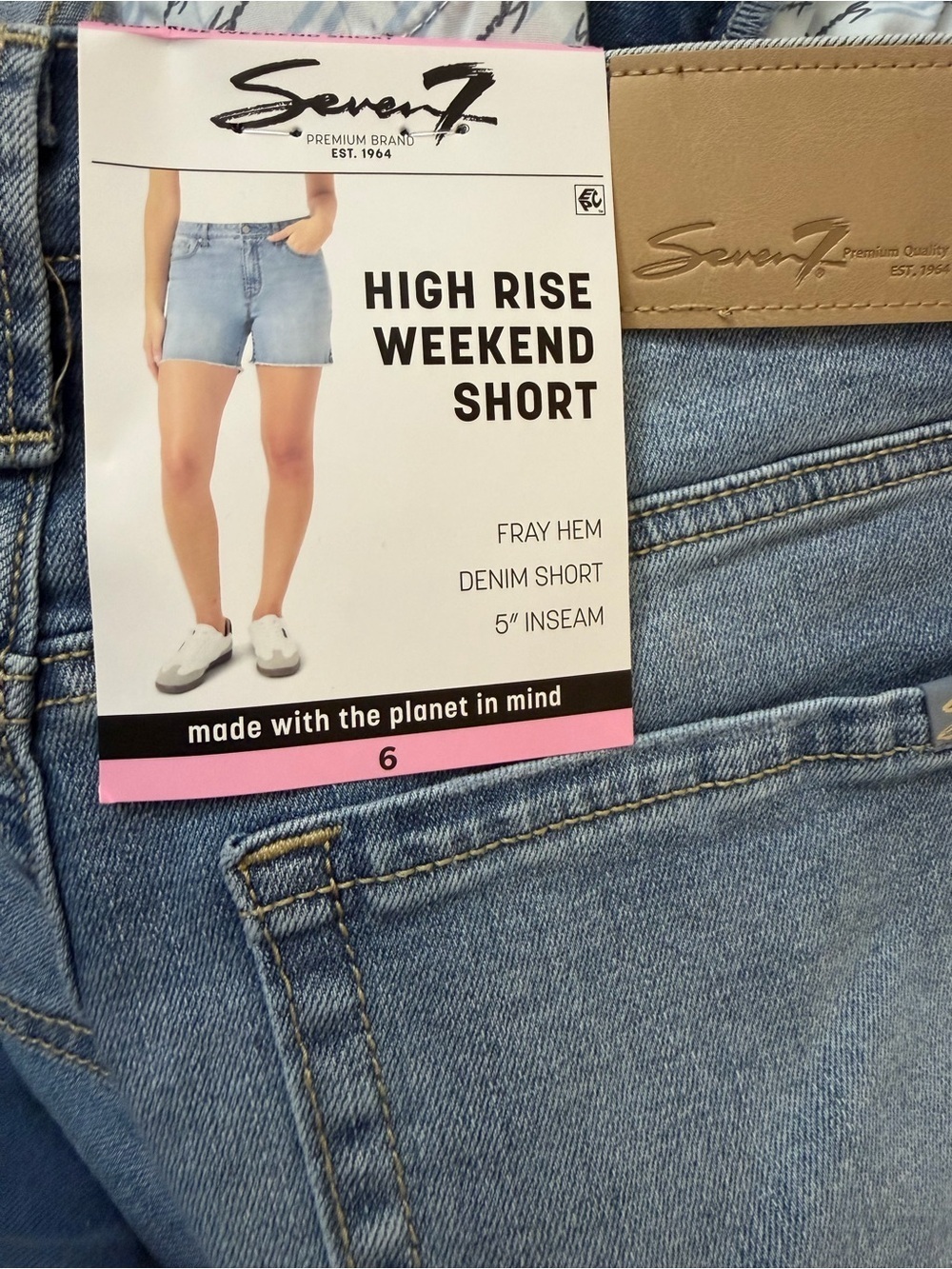 Seven7 High Rise Weekend Shorts - Picture 6 of 8